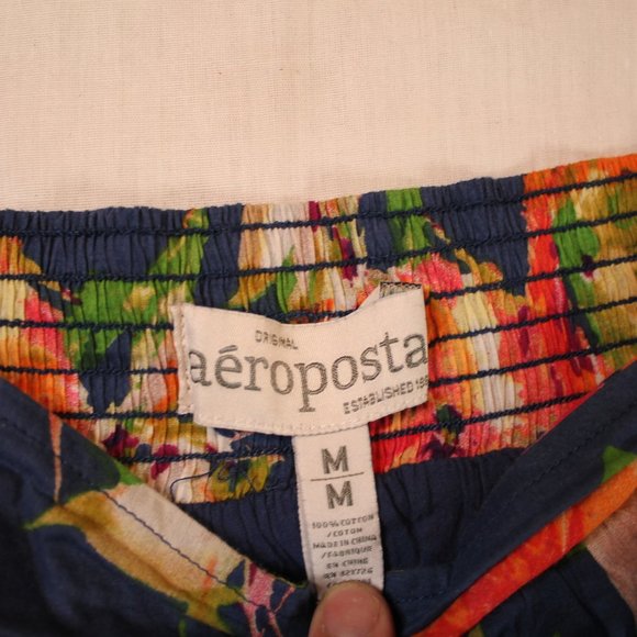 Aeropostale floral skirt with pockets blue medium - Picture 3 of 3